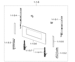 Zespół szyby dolnej zewnętrznej piekarnika Samsung