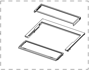 Półka dzielona składana lodówki Samsung [DA97-21092B]