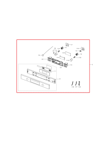 Kompletny panel sterowania do piekarnika Samsung