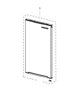 Drzwi części chłodziarki lodówki Samsung