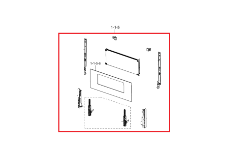 DG94-02390G Szyba zewnętrzna dolna do piekarnika Samsung