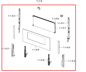 Zespół dolnej szyby piekarnika Samsung