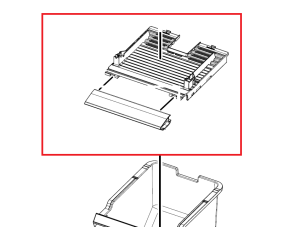 Pokrywa szuflady dolnej części zamrażarki lodówki Samsung
