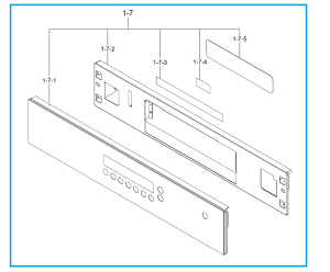 Front/ maskownica panelu sterowania piekarnika Samsung