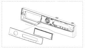 Front/maskownica panelu sterowania pralki Samsung
