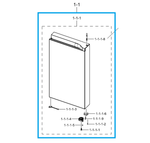 Drzwi prawe dolne lodówki Samsung
