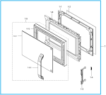 Drzwi kuchni mikrofalowej, mikrofali Samsung