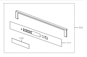 Panel przedni piekarnika Samsung