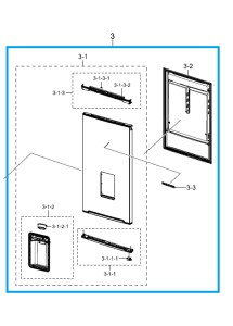 Drzwi komory chłodziarki lodówki Samsung RB29FWJNDBC/EF wersja 07
